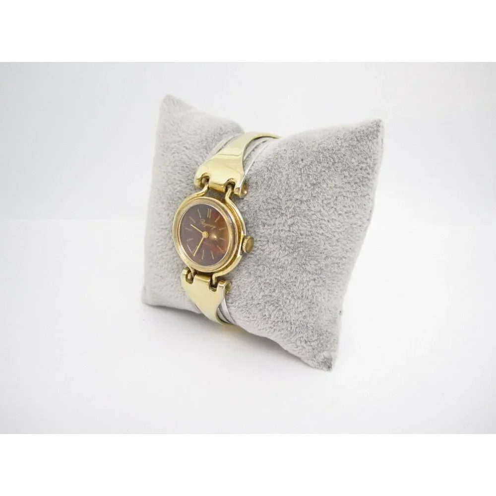 Vtg Women Regency 17 Jewels Hand Wind Analog 26mm Dial Causal Round‎ Watch (G49)